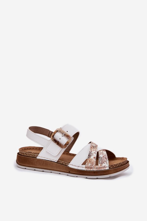 White Sandals in Sandals & Flip-Flops For Women with Fabric, Footbed and Heel Height