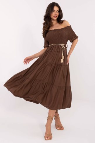 brown Daydress model 215181 Italy Moda