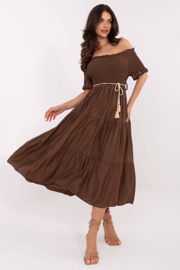 brown Daydress model 215181 Italy Moda