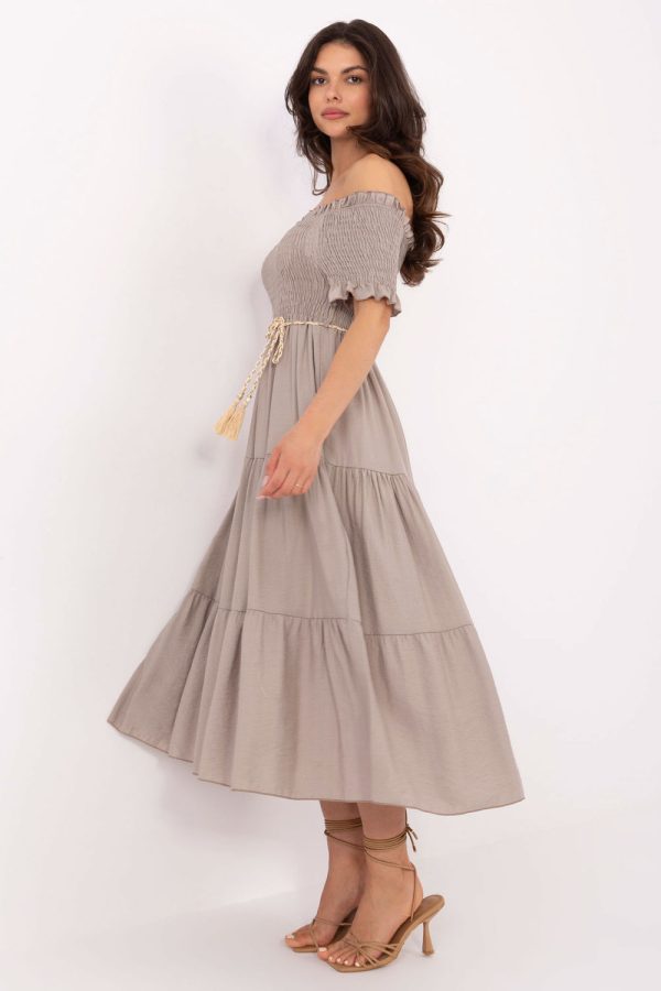 Beige Daydress.Nylon and Viscose