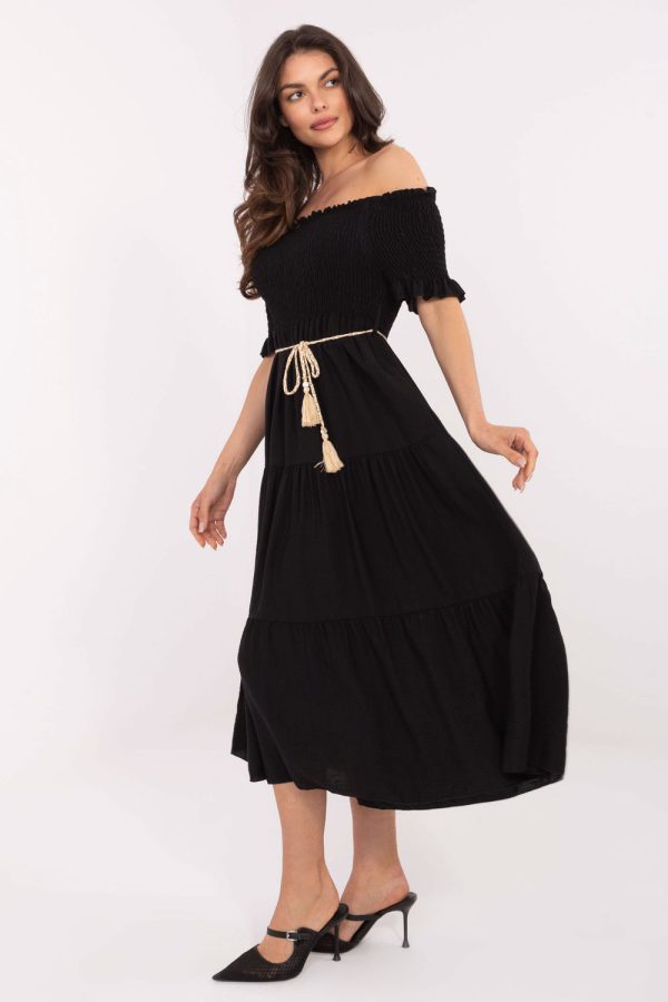 Black Daydress in Day Dresses with Nylon and Viscose