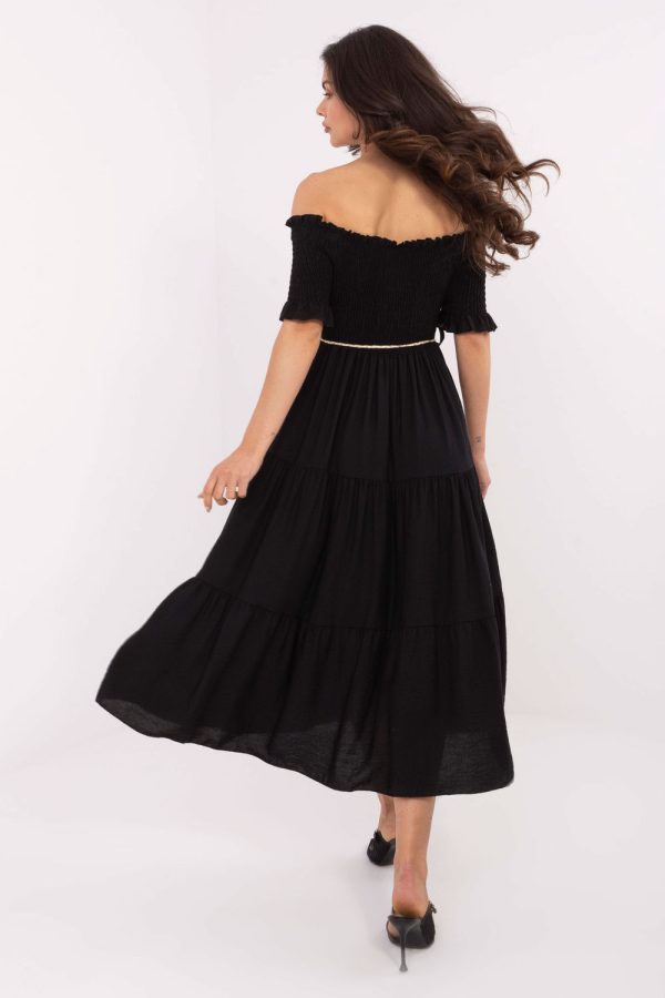Black Daydress in Day Dresses with Nylon and Viscose