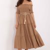 Brown Daydress in Day Dresses with Nylon and Viscose