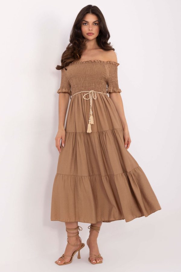 Brown Daydress in Day Dresses with Nylon and Viscose