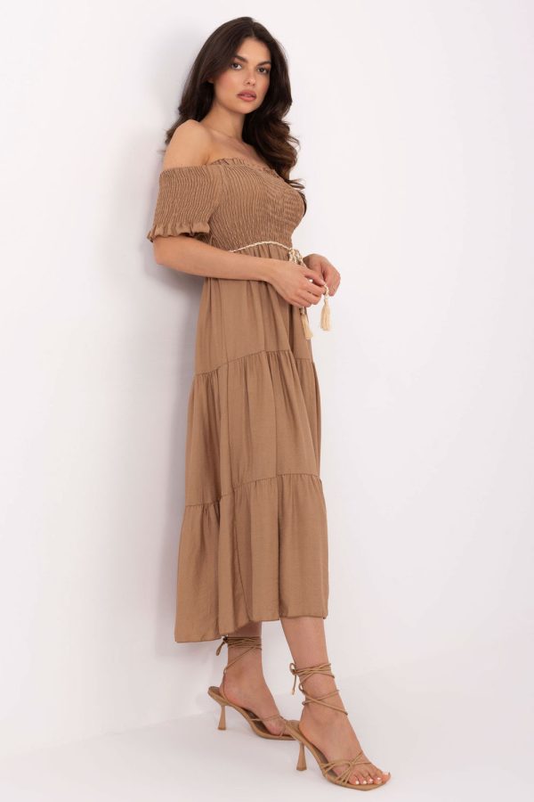 Brown Daydress in Day Dresses with Nylon and Viscose