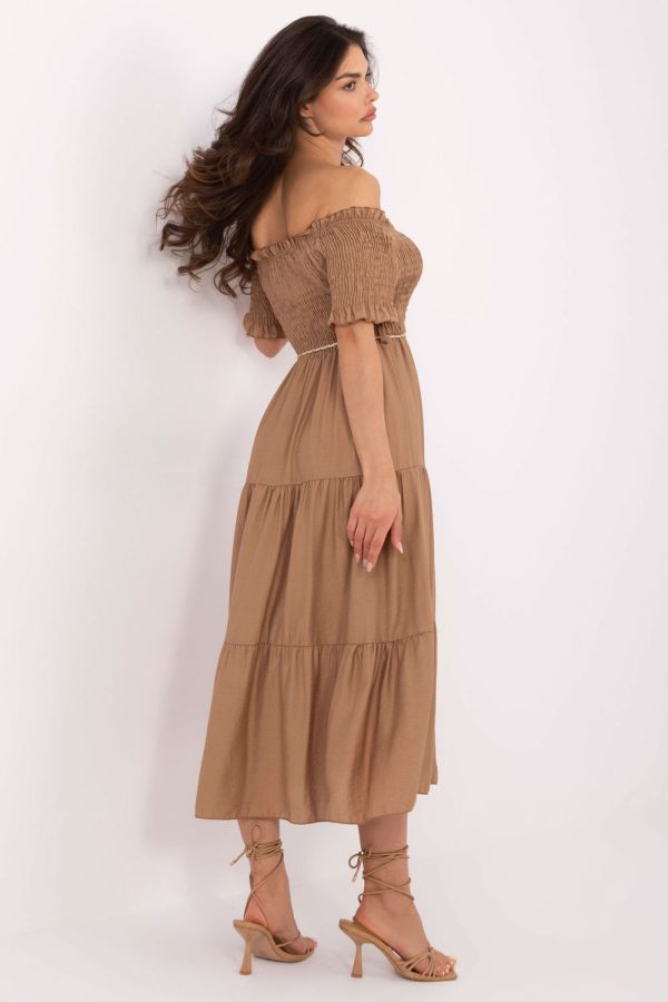 Brown Daydress in Day Dresses with Nylon and Viscose