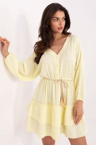 Yellow Daydress in Day Dresses with Cotton