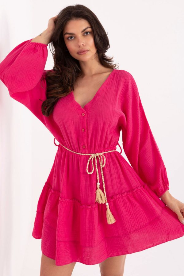 Pink Daydress in Day Dresses with Cotton