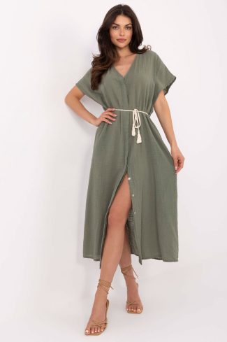 Green Daydress in Day Dresses with Cotton