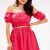 Pink Short Skirt in Skirts with Cotton and Lycra