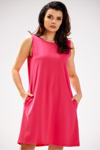 Pink Daydress in Day Dresses with Cotton and Lycra