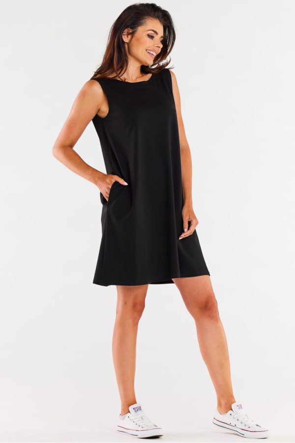 Black Daydress in Day Dresses with Cotton and Lycra