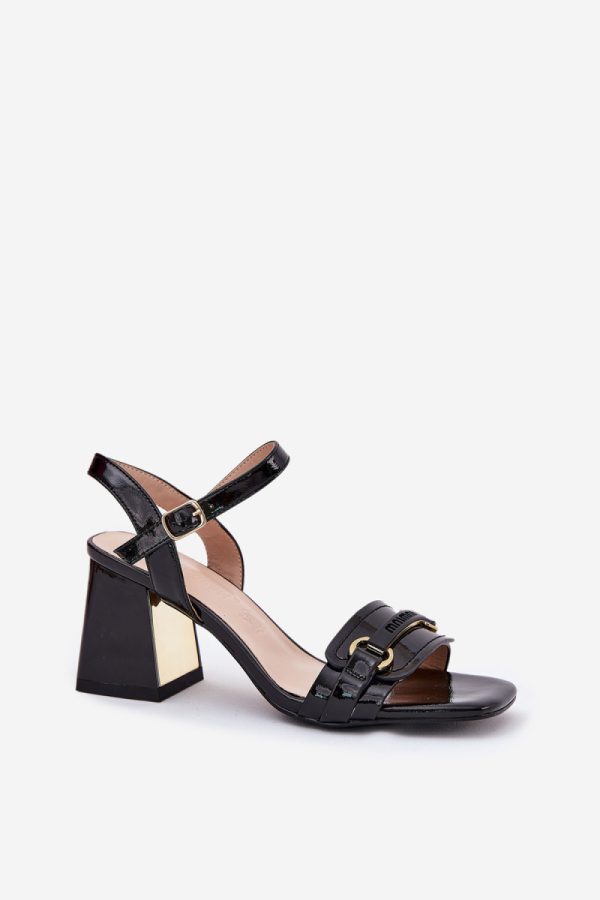 black Heel sandals model 215347 Step in style
