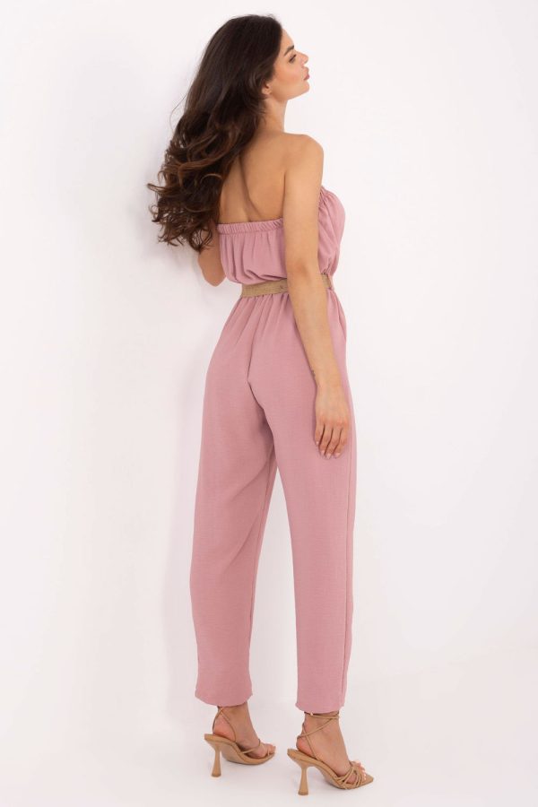 Pink Suit in Playsuits For Women with Cotton and Polyester