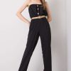 Black Suit in Playsuits For Women with Cotton and Polyester