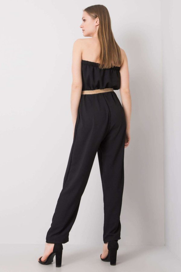 Black Suit in Playsuits For Women with Cotton and Polyester