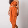 Orange Suit in Playsuits For Women with Cotton and Polyester