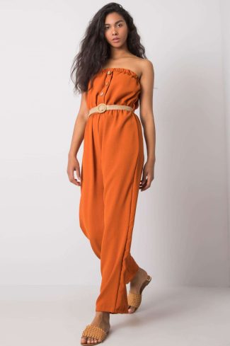 Orange Suit in Playsuits For Women with Cotton and Polyester