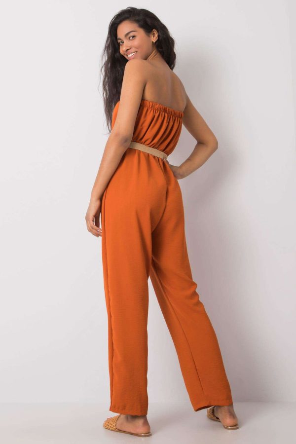 Orange Suit in Playsuits For Women with Cotton and Polyester