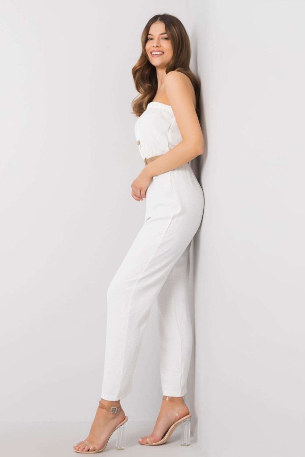 Beige Suit in Playsuits For Women with Cotton and Polyester