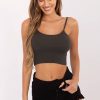 Green Top in Undershirts / Tops with Cotton and Spandex