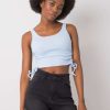 Blue Top in Undershirts / Tops with Cotton and Spandex