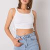 White Top in Undershirts / Tops with Cotton and Spandex