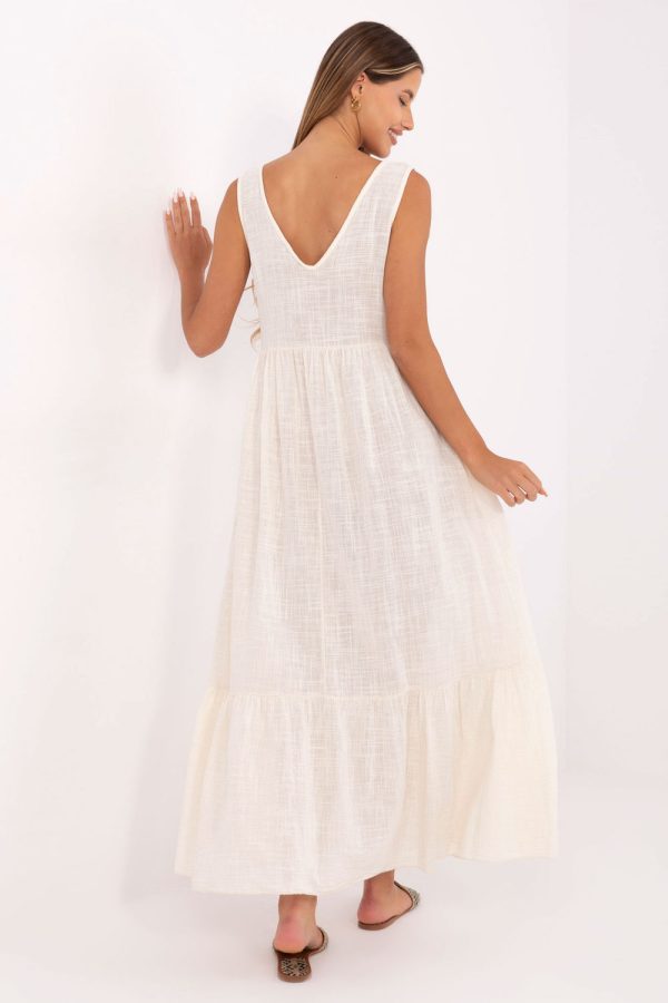Beige Daydress in Day Dresses with Cotton