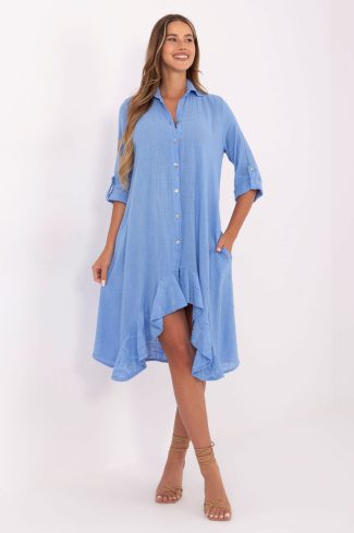Blue Daydress in Day Dresses with Cotton