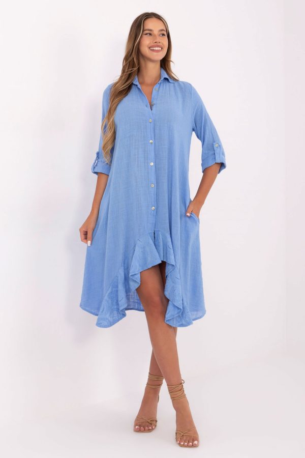 Blue Daydress in Day Dresses with Cotton