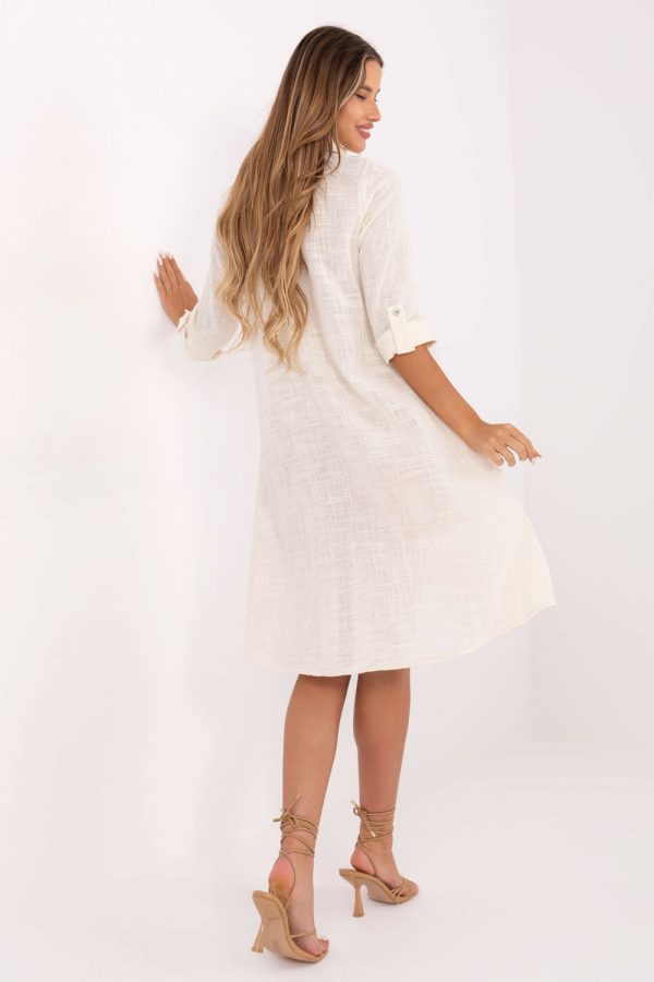 Beige Daydress in Day Dresses with Cotton