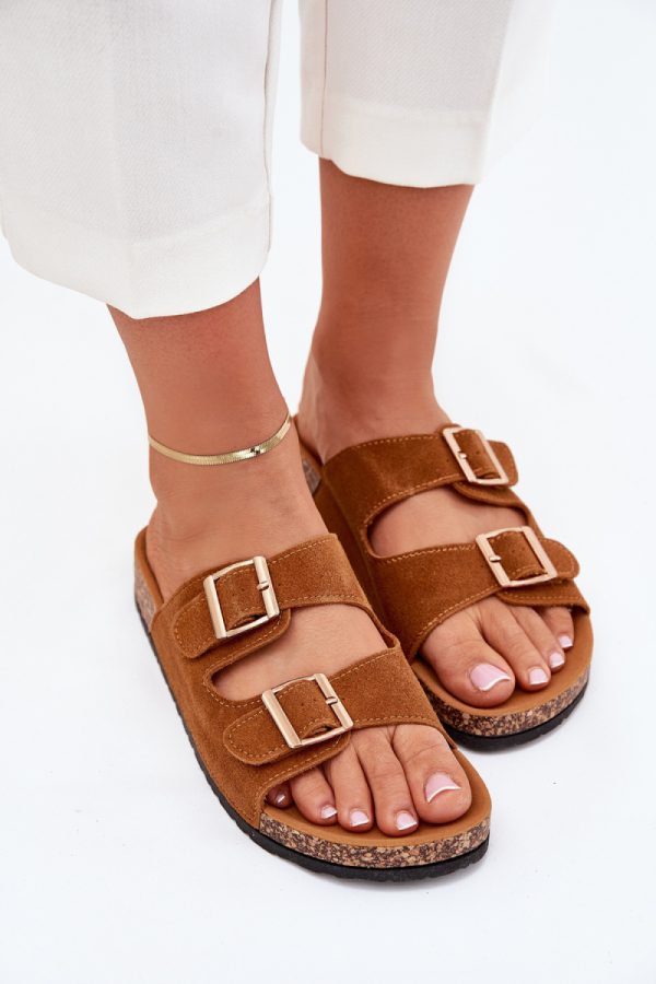 Brown Flip-flops in Sandals & Flip-Flops For Women with Fabric, Footbed and Platform Height