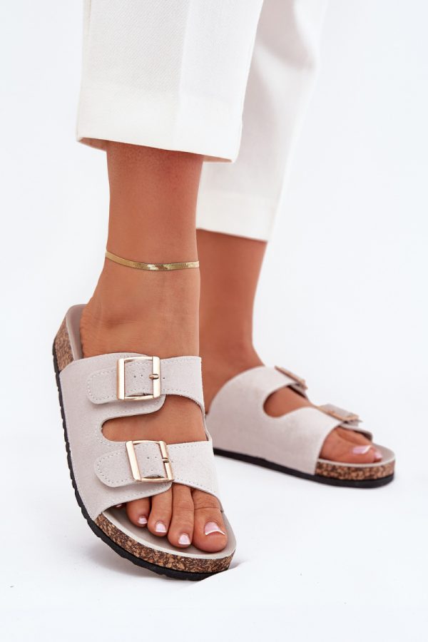 Grey Flip-flops in Sandals & Flip-Flops For Women with Fabric, Footbed and Platform Height