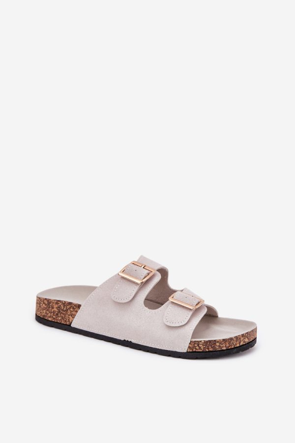 Grey Flip-flops in Sandals & Flip-Flops For Women with Fabric, Footbed and Platform Height