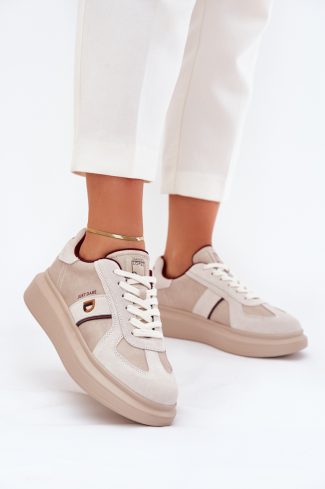 beige Sport Shoes model 215474 Step in style