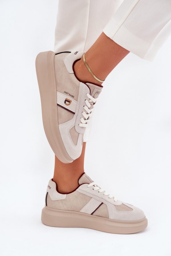 beige Sport Shoes model 215474 Step in style