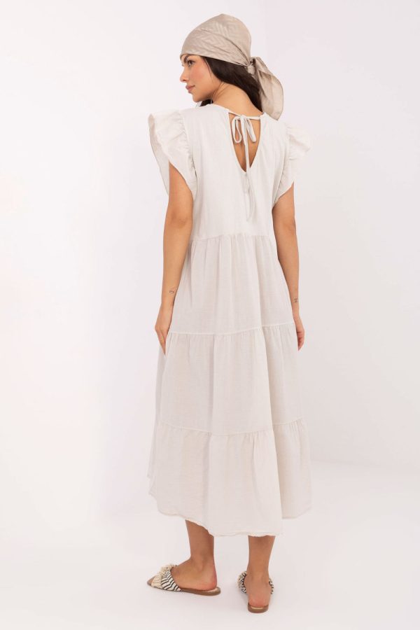 Beige Daydress in Day Dresses with Cotton