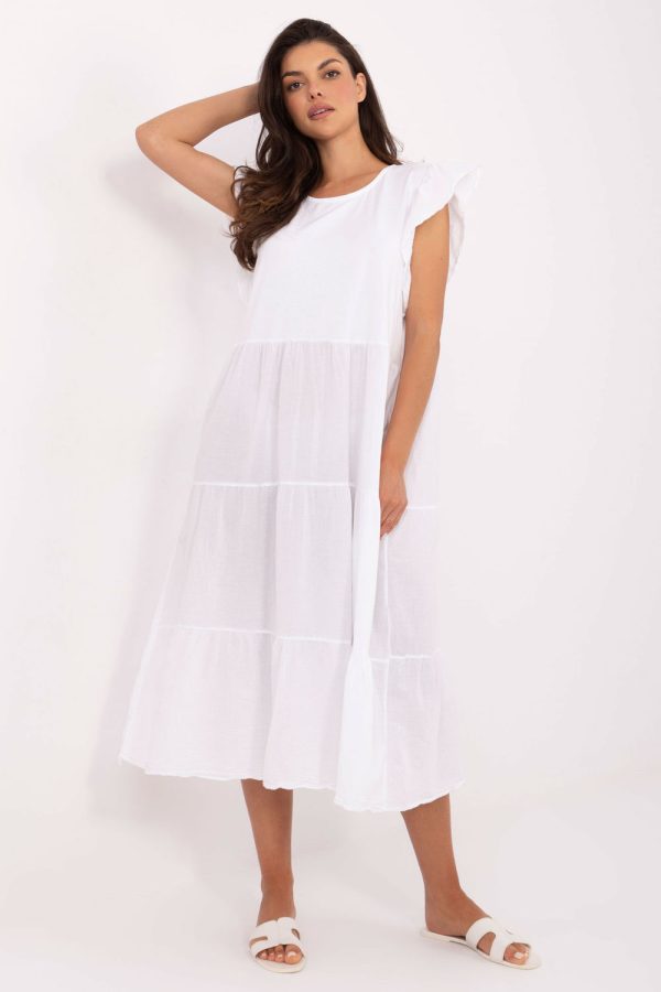 White Daydress in Day Dresses with Cotton