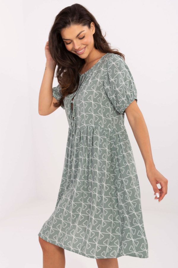 Green Daydress in Day Dresses with Viscose