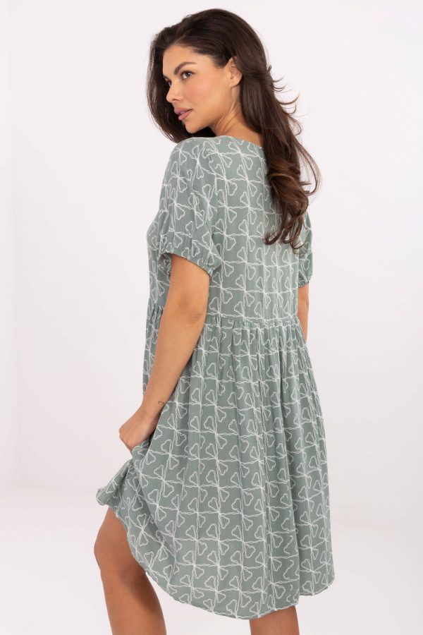 Green Daydress in Day Dresses with Viscose