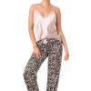 Beige Pyjama in Women`s Pyjamas, Sleepwear Sets with Spandex and Polyester