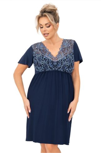navy blue Plus Size Nightgown model 215550 Donna