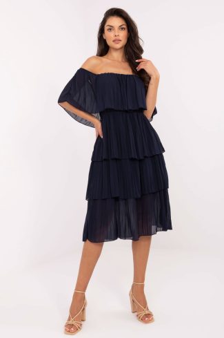 Navy Blue Cocktail Dress in Formal Dresses, Cocktail Dresses with Polyester and Viscose