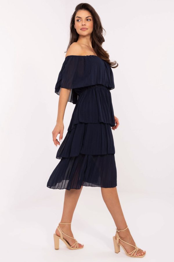 Navy Blue Cocktail Dress in Formal Dresses, Cocktail Dresses with Polyester and Viscose