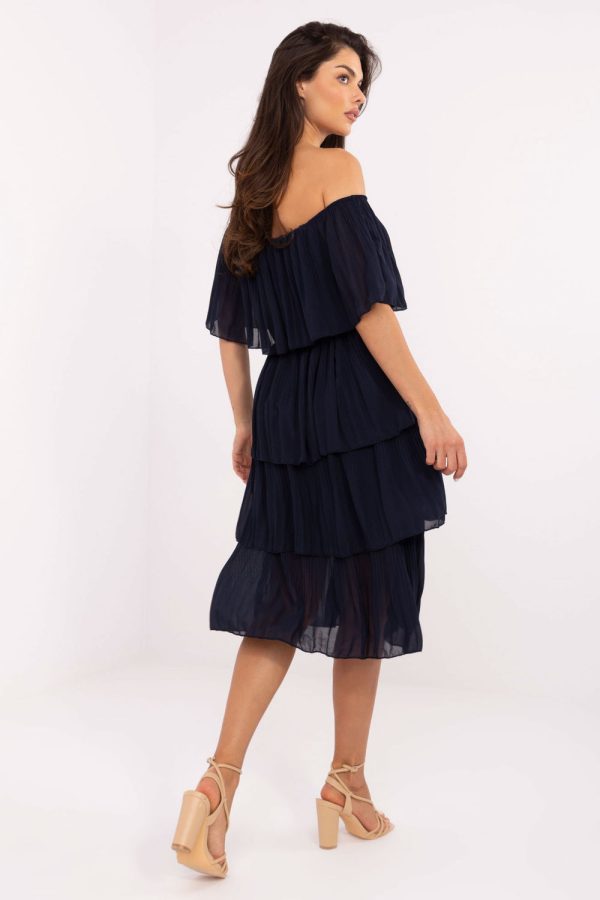 Navy Blue Cocktail Dress in Formal Dresses, Cocktail Dresses with Polyester and Viscose