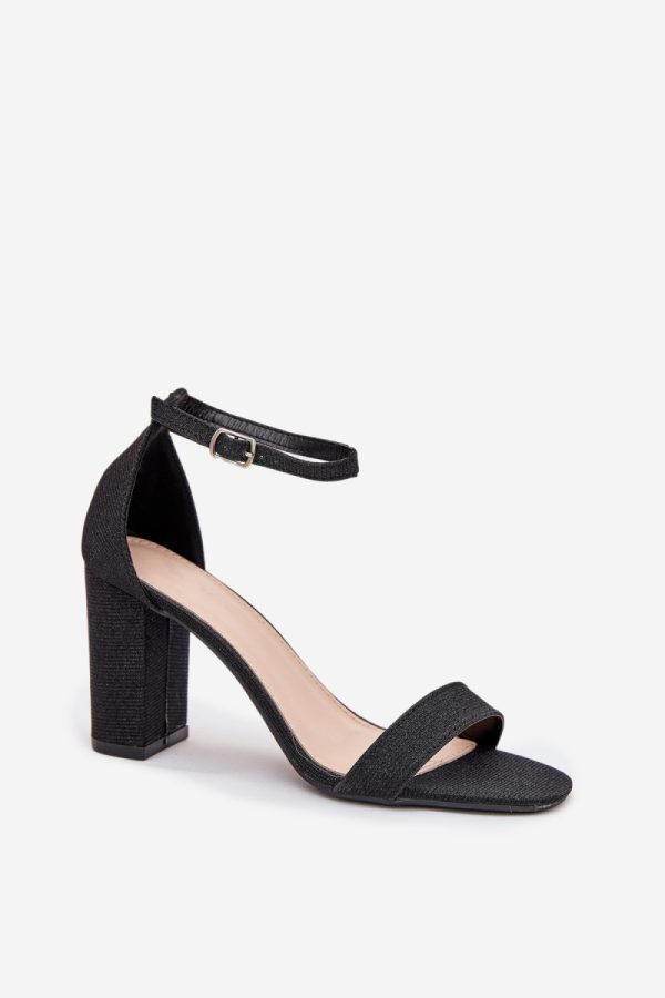 black Heel sandals model 215642 Step in style