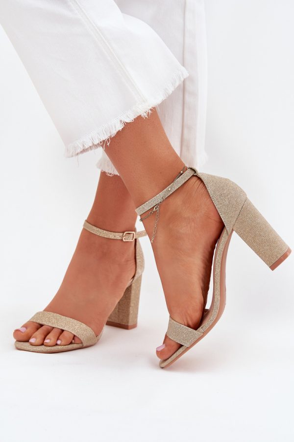 yellow Heel sandals model 215643 Step in style