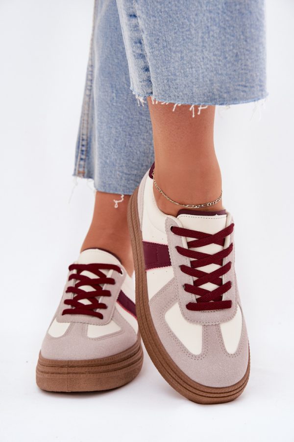 Red Sport Shoes in Women`s Athletic Shoes, Trainers, Sneakers with Fabric, Footbed, Upper Height and Platform Height