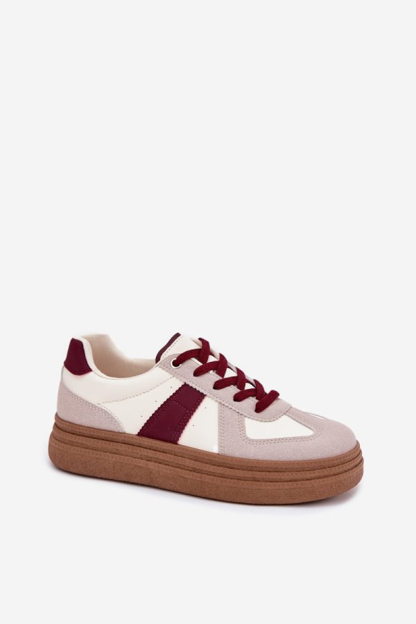 Red Sport Shoes in Women`s Athletic Shoes, Trainers, Sneakers with Fabric, Footbed, Upper Height and Platform Height