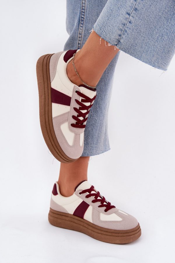 Red Sport Shoes in Women`s Athletic Shoes, Trainers, Sneakers with Fabric, Footbed, Upper Height and Platform Height